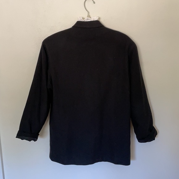 Vintage Adolfo Black Wool Blend Oversized Blazer - Picture 7 of 8